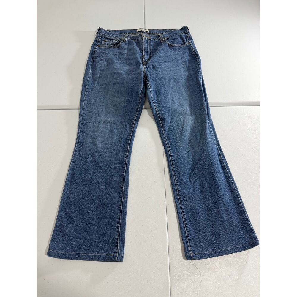 Levi's 515 Boot Cut Jeans Women's 14 Medium Blue Wash Low Rise Flare Hem